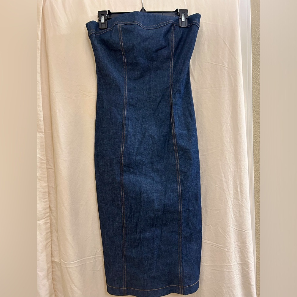 Zinc Strapless Denim Dress